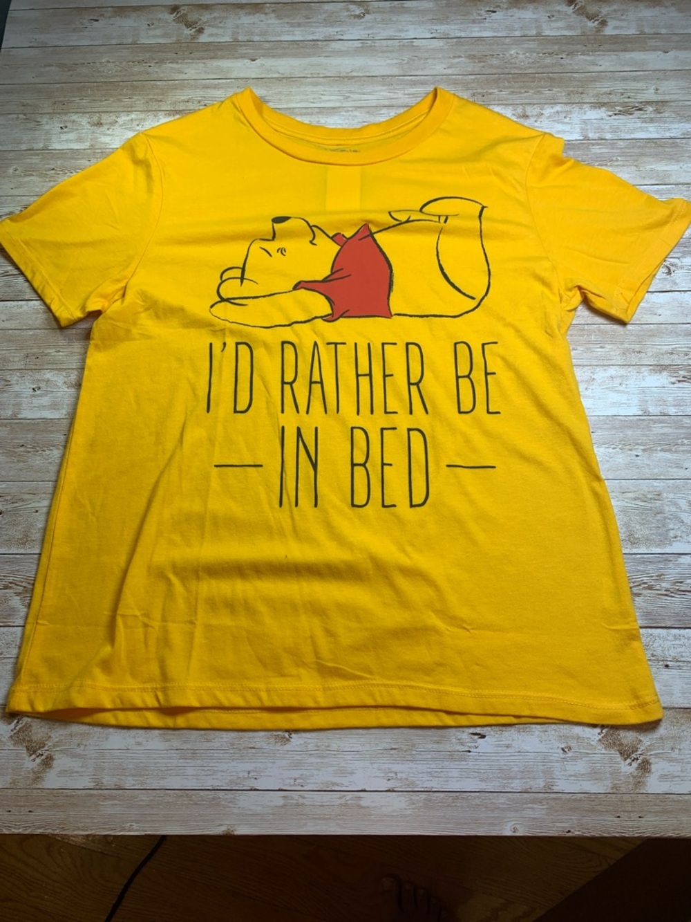 Disney Yellow Winnie the Pooh Short Sleeve Tee